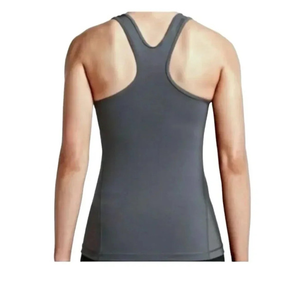 Nike Dri-Fit Grey Tank Top Sport Tee Sleeveless Gym Running Logo Size M - Picture 2 of 9